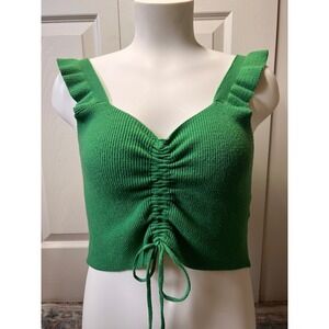 Baevely Fairy Grunge Core Tank Top Green Size M